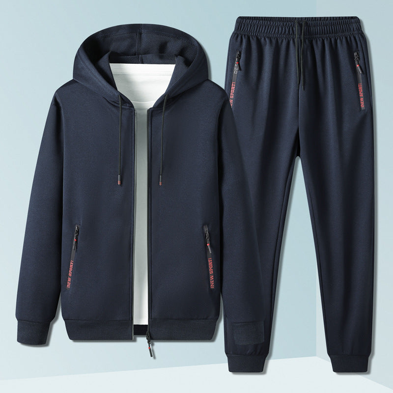 Hooded Cardigan Sportswear Set for Men
