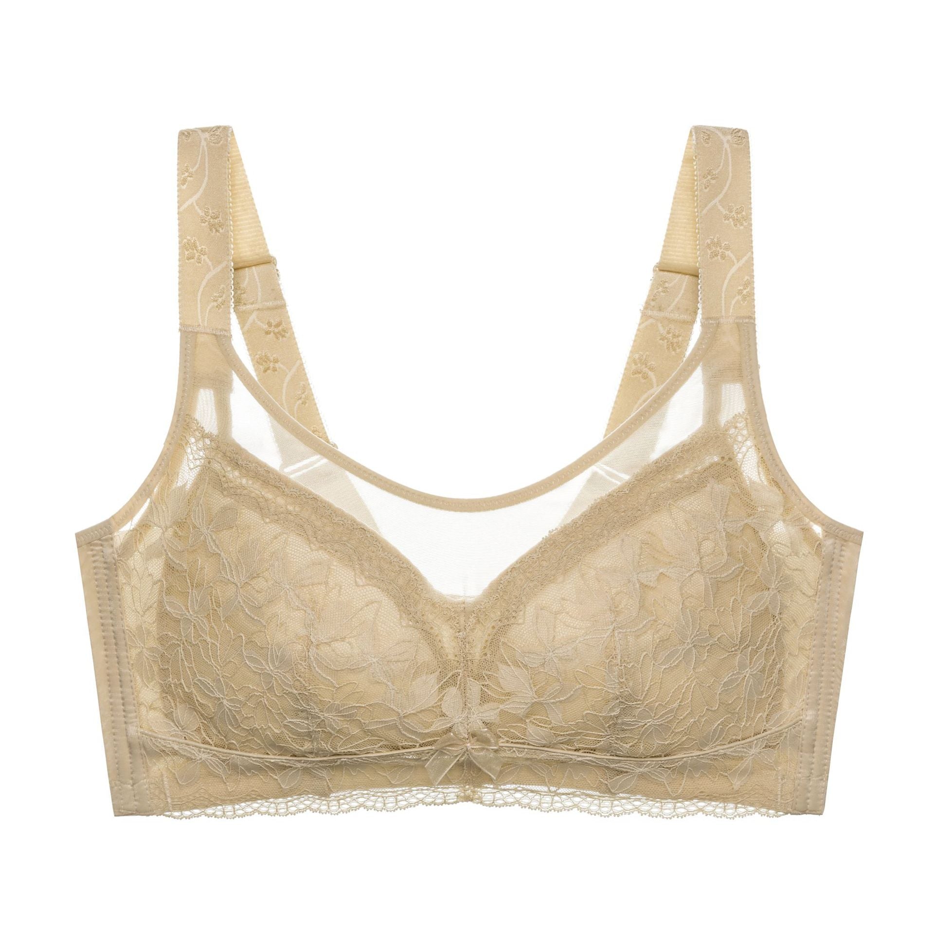 Lace Full Cup Wireless Support Bra for Women