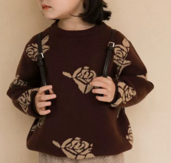 Girls Korean Style Pullover Knit Top