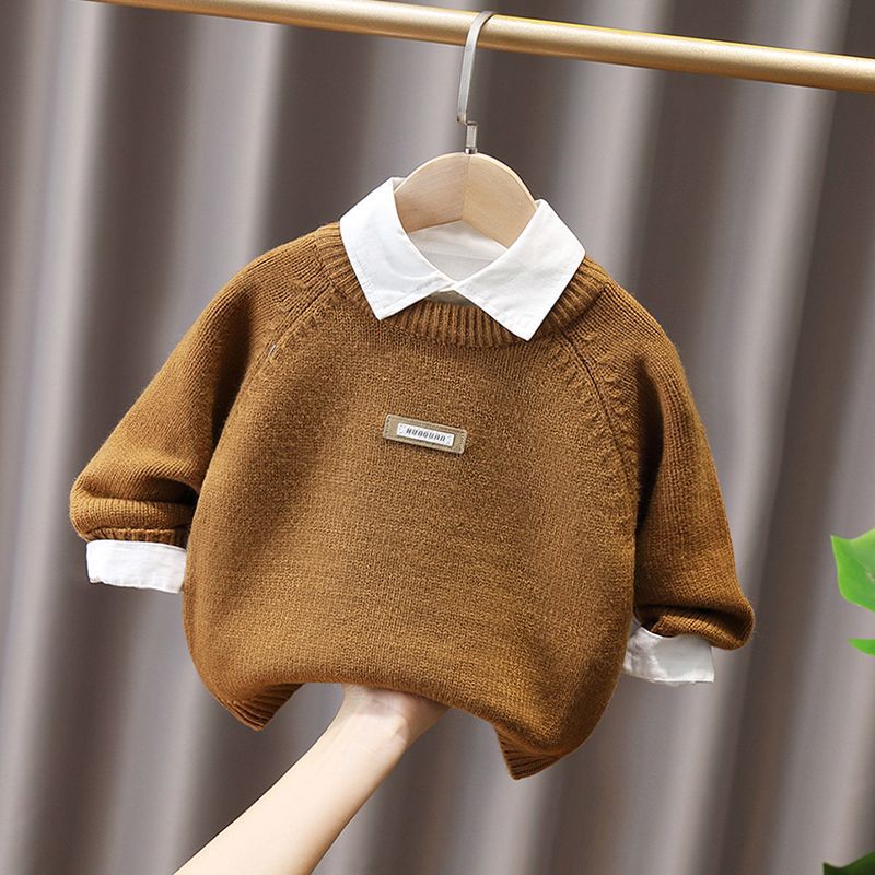 Boys Warm Knit Base Sweater