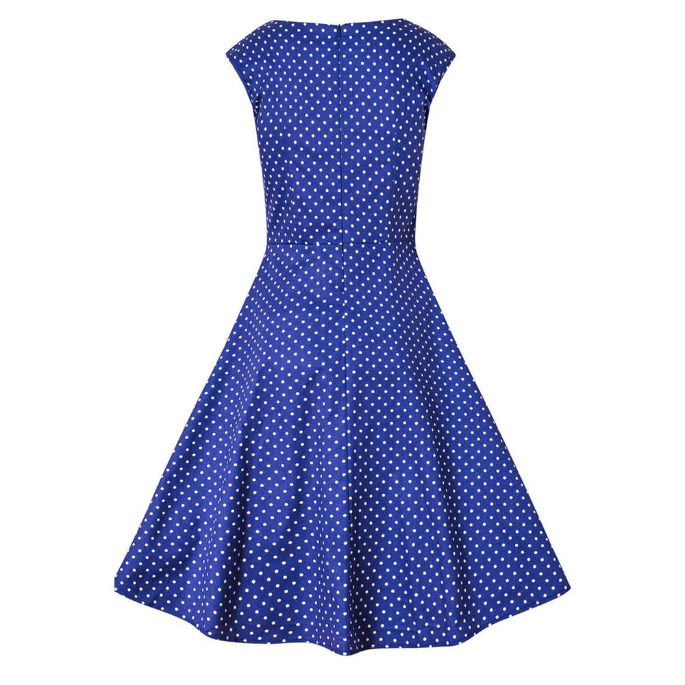 Women Wave Point Polka Dot Dress