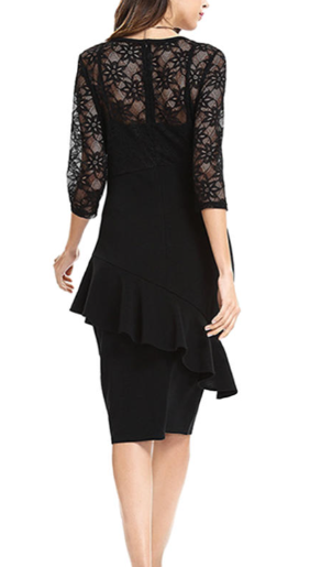 Women Round Neck Pencil Party Dress