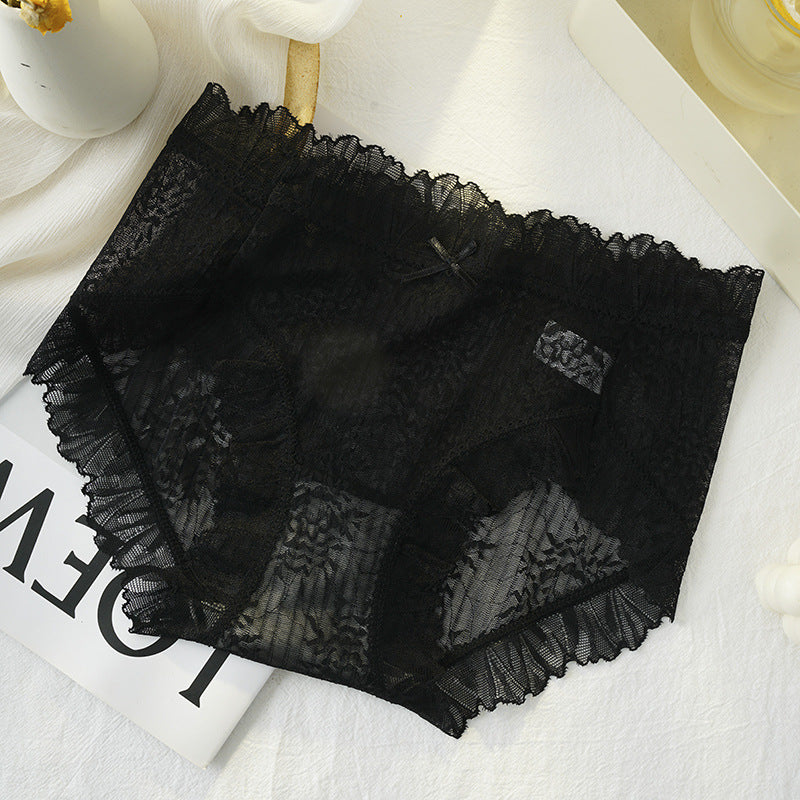 Breathable High Waist Lace Triangle Panties
