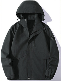 Men Hooded Outdoor Windbreaker Jacket