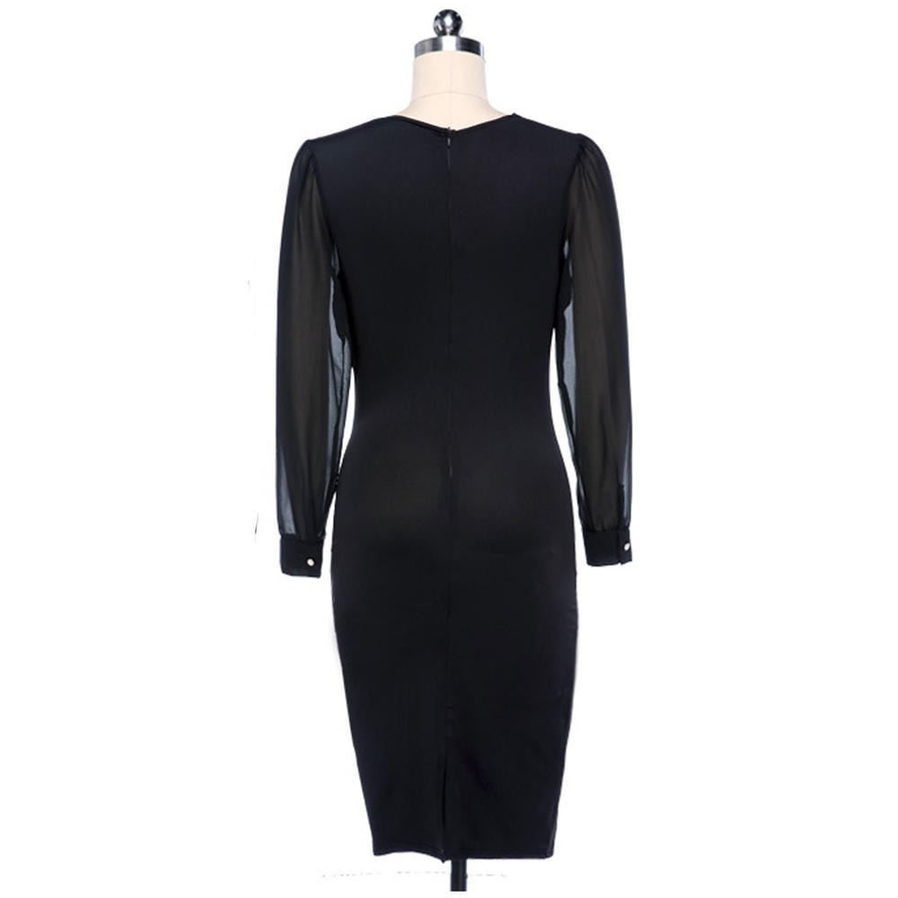 V Neck Sleeveless Body Fitted Dress