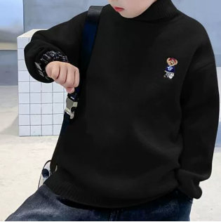 Boys Thickened Turtleneck Knit Top