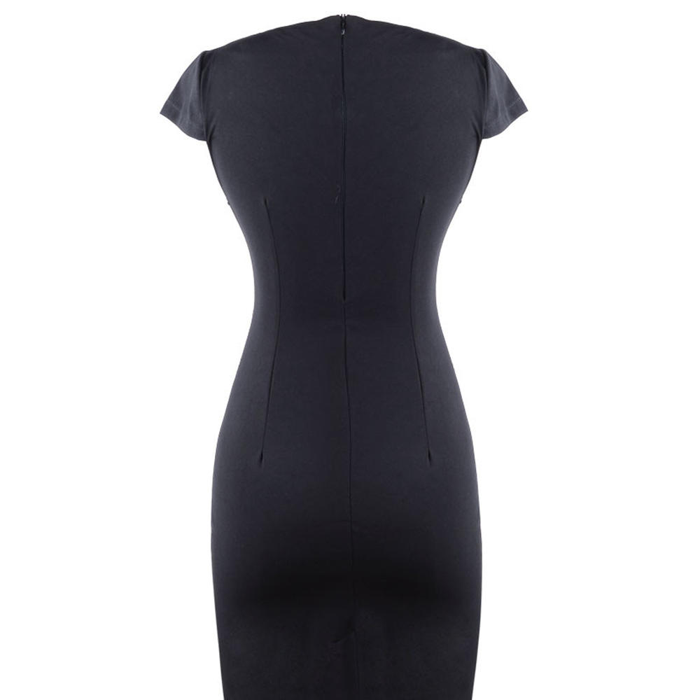 Elegant Pencil Style Cup Sleeves Dress