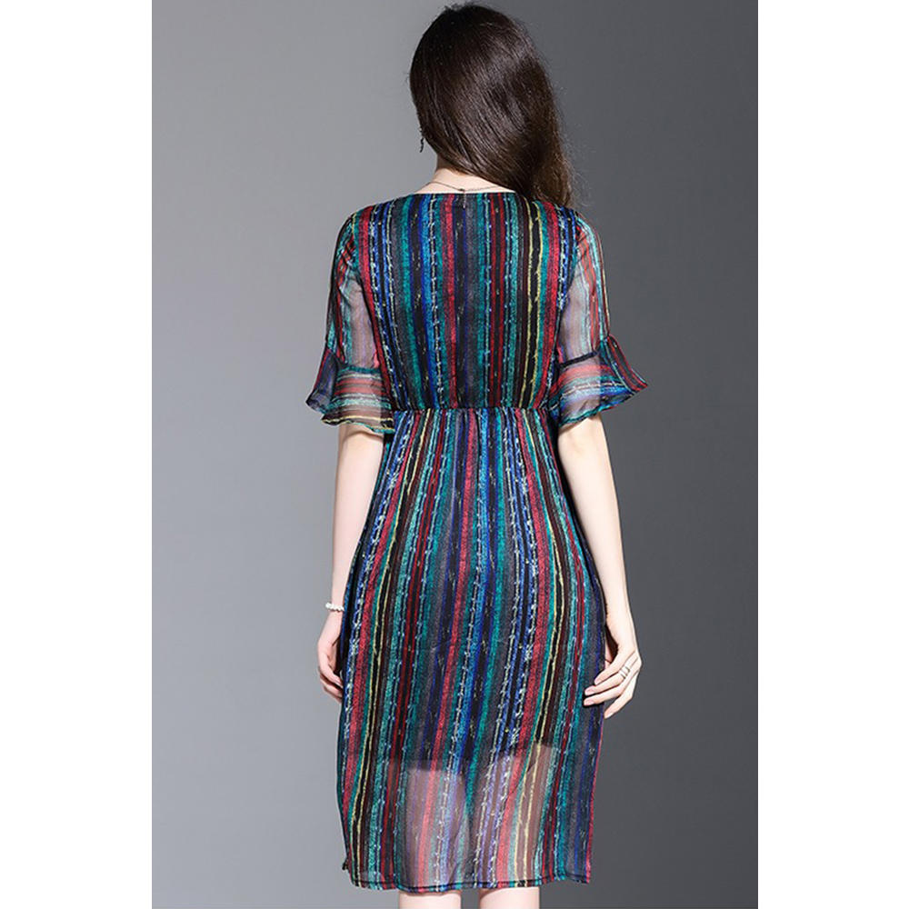 Graceful Printed Sheath Dress For Women
