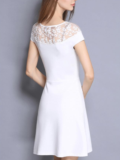 Women Slim Cup Sleeve Occasion Dress