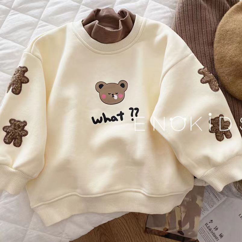 Korean Style Velvet Look Winter Sweatshirt