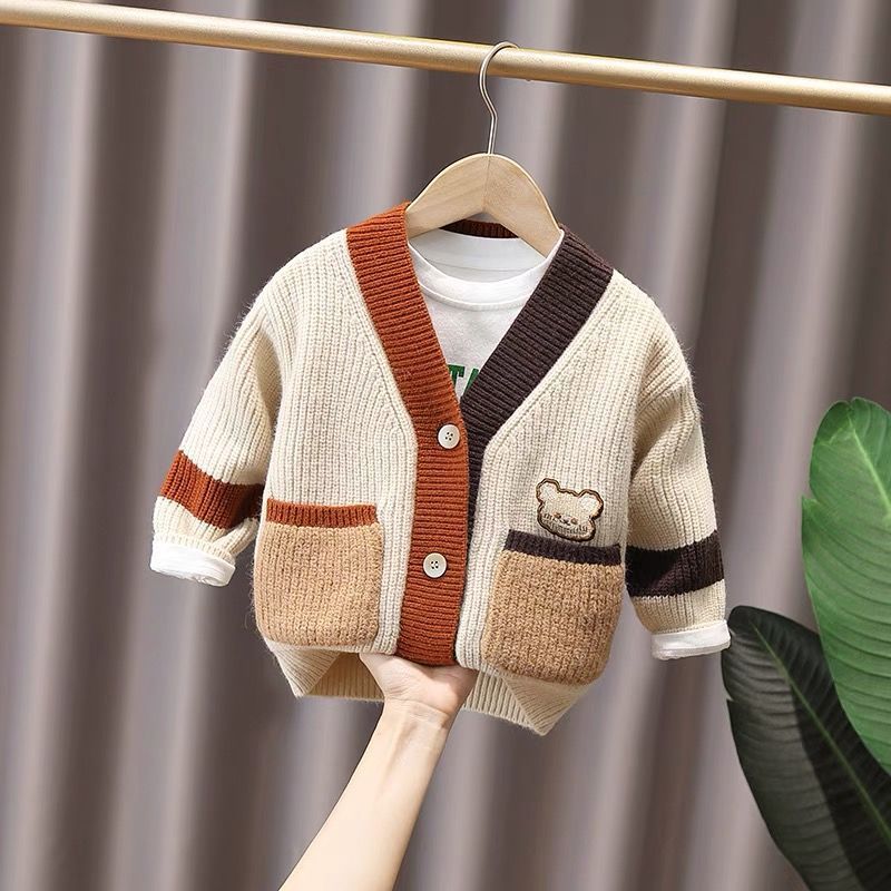 Cozy Thick Knit Cardigan for Kids