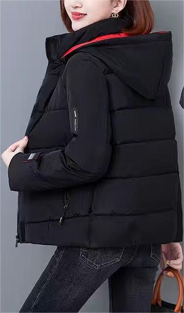 Women’s Short Winter Cotton-Padded Coat with Velvet Lining