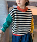 Girls Striped Warm Knitwear Top