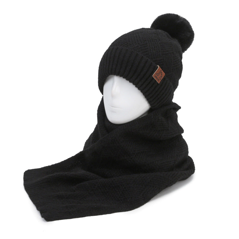 Children Two Piece Knitted Scarf Hat for Winter Comfort
