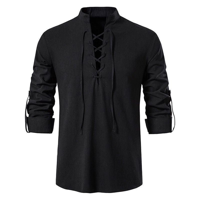 Classic Stand Collar Casual Shirt for Men
