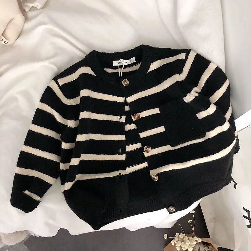 Soft Striped Knit Cardigan for Kids