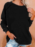 Cozy Chic Long Sleeve Raglan Pullover Sweater