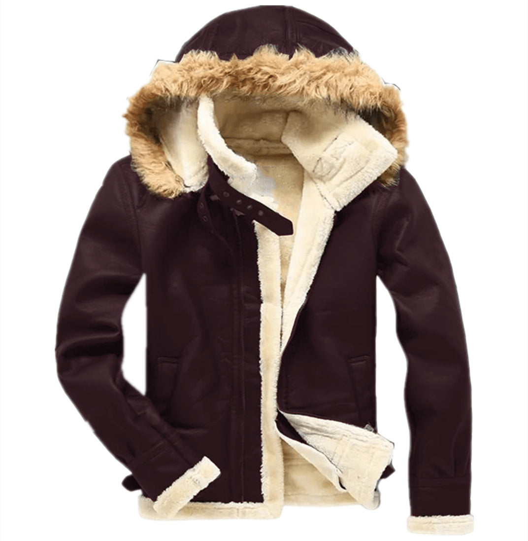 Men’s Faux Fur Warm Integrated Jacket