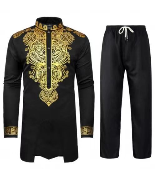 Men’s Unique Style Bronzing 2-Piece Suit Set