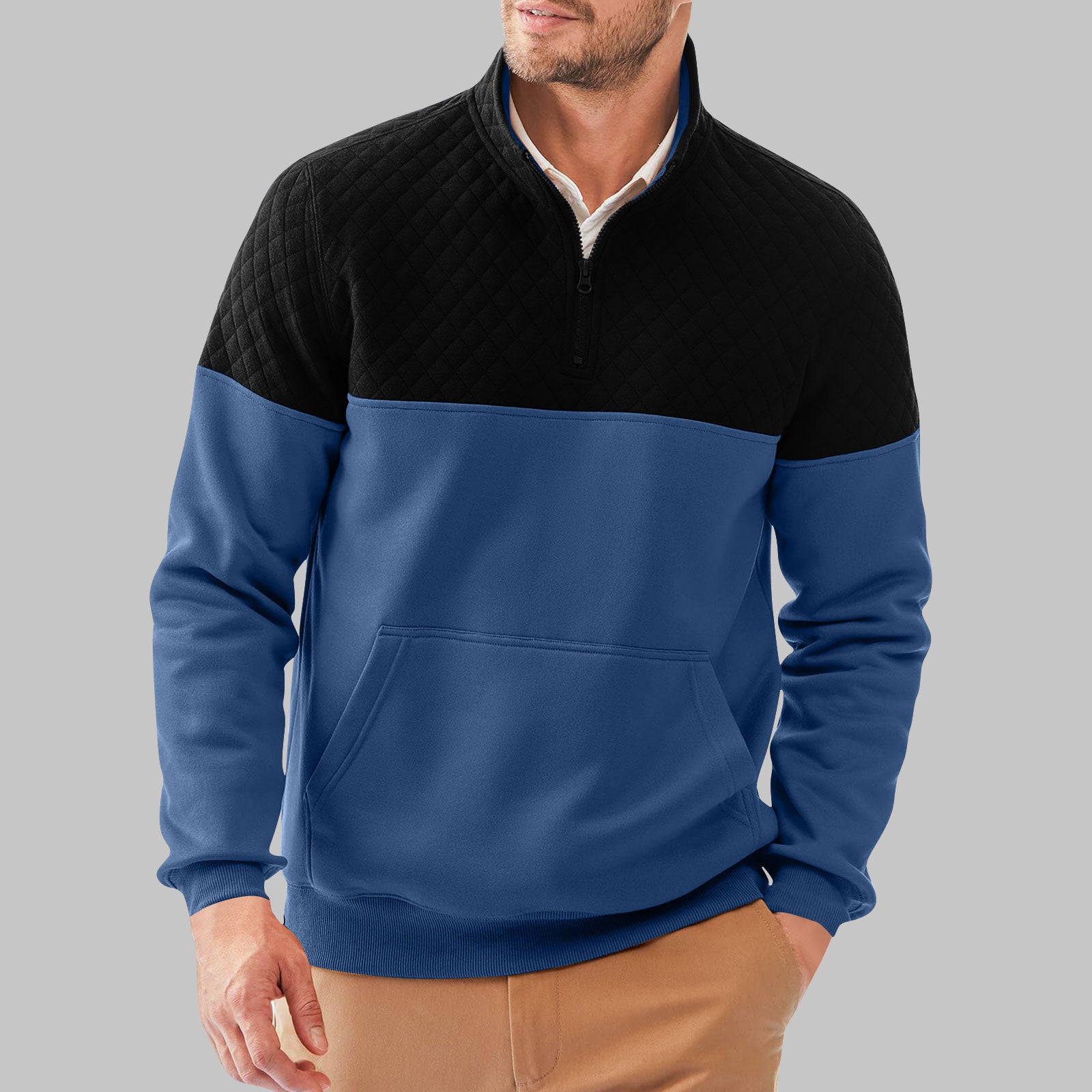 Color Match Half-Zip Outdoor Men’s Sweater