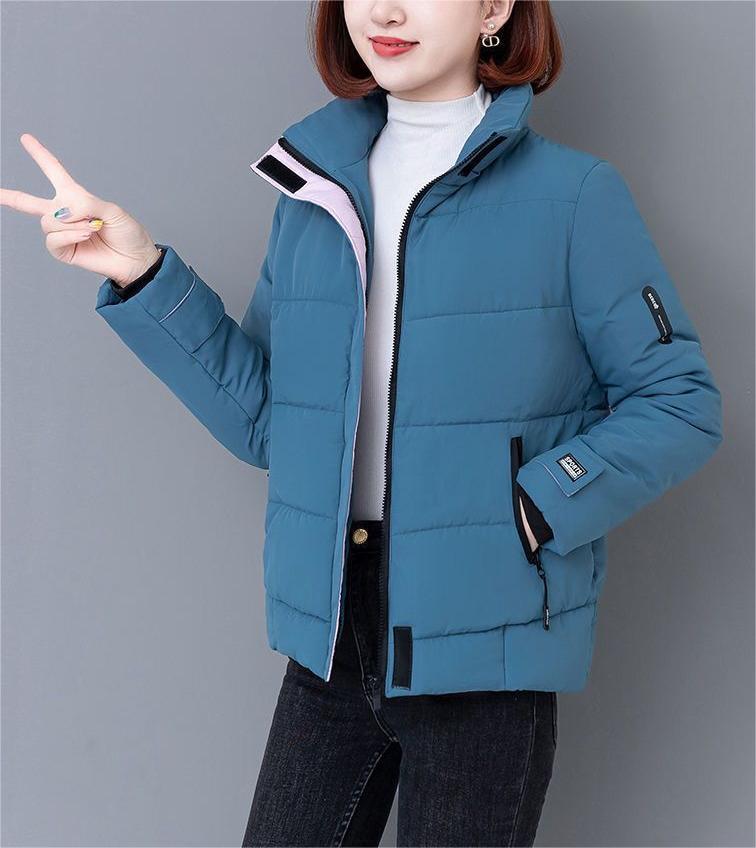 Women’s Short Winter Cotton-Padded Coat with Velvet Lining