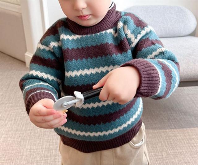 Cozy Fleece-Lined Winter Sweater for Kids