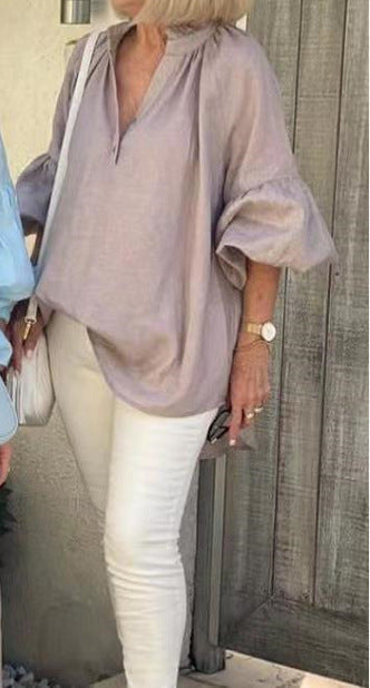 Pure BSlid Color Long Sleeve Shirt