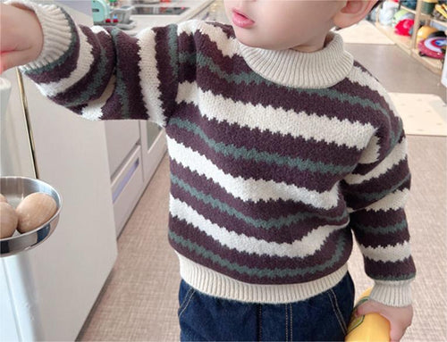 Cozy Fleece-Lined Winter Sweater for Kids