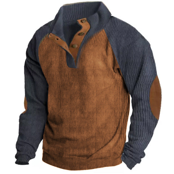 Raglan Stand Collar Outdoor Men’s Sports Sweater