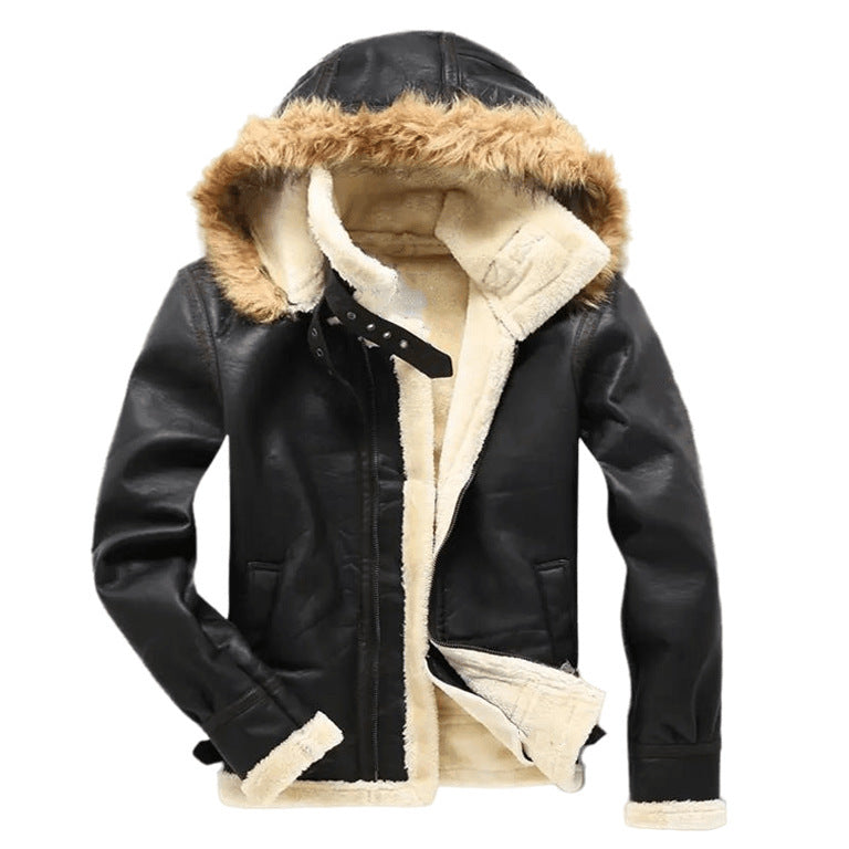 Men’s Faux Fur Warm Integrated Jacket