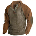 Raglan Stand Collar Outdoor Men’s Sports Sweater