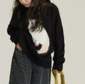 Girls Cat Knit Sweater
