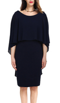 Women Chiffon Cape Dress