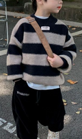Cozy Striped Knit Pullover for Boys