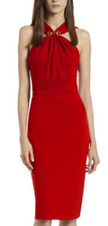 Pure Neck Sleeveless Slim Fit Dress