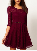 Off Shoulder Lace Autumn Dress