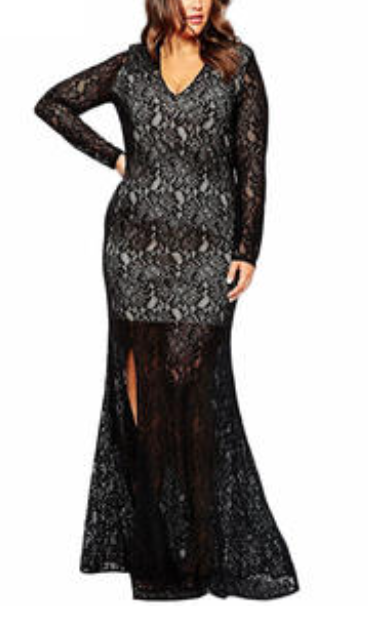 Elegant Long Lace Evening Gown