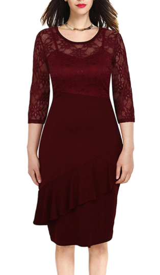 Women Bodycon Knee-Length Party Dress
