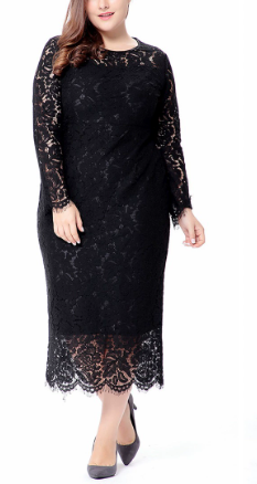 Women V-Neck Short Sleeve Lace Long Skirt Dress
