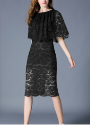Lace Fitted Summer Dress