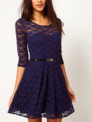 Off Shoulder Lace Autumn Dress