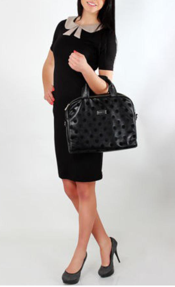 Women Short Sleeve Peter Pan Neck Slim Dress