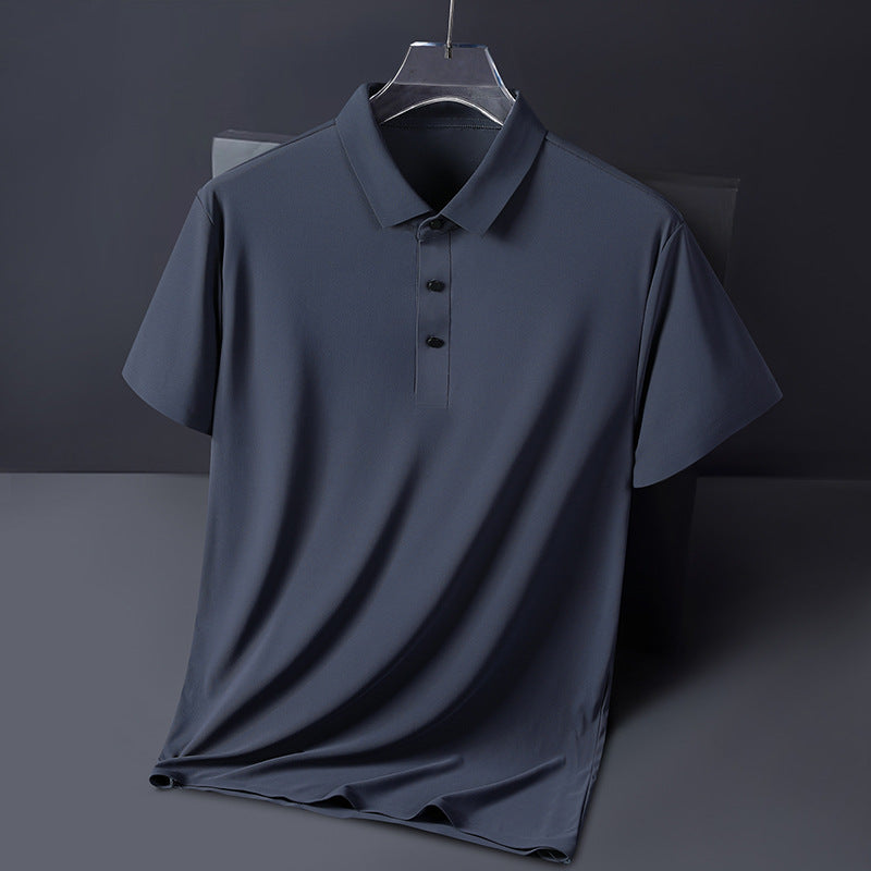 Men’s Ice Silk Breathable Casual Polo Shirt