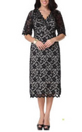 Women Bodycon Knee Length Lace Decorated Dress