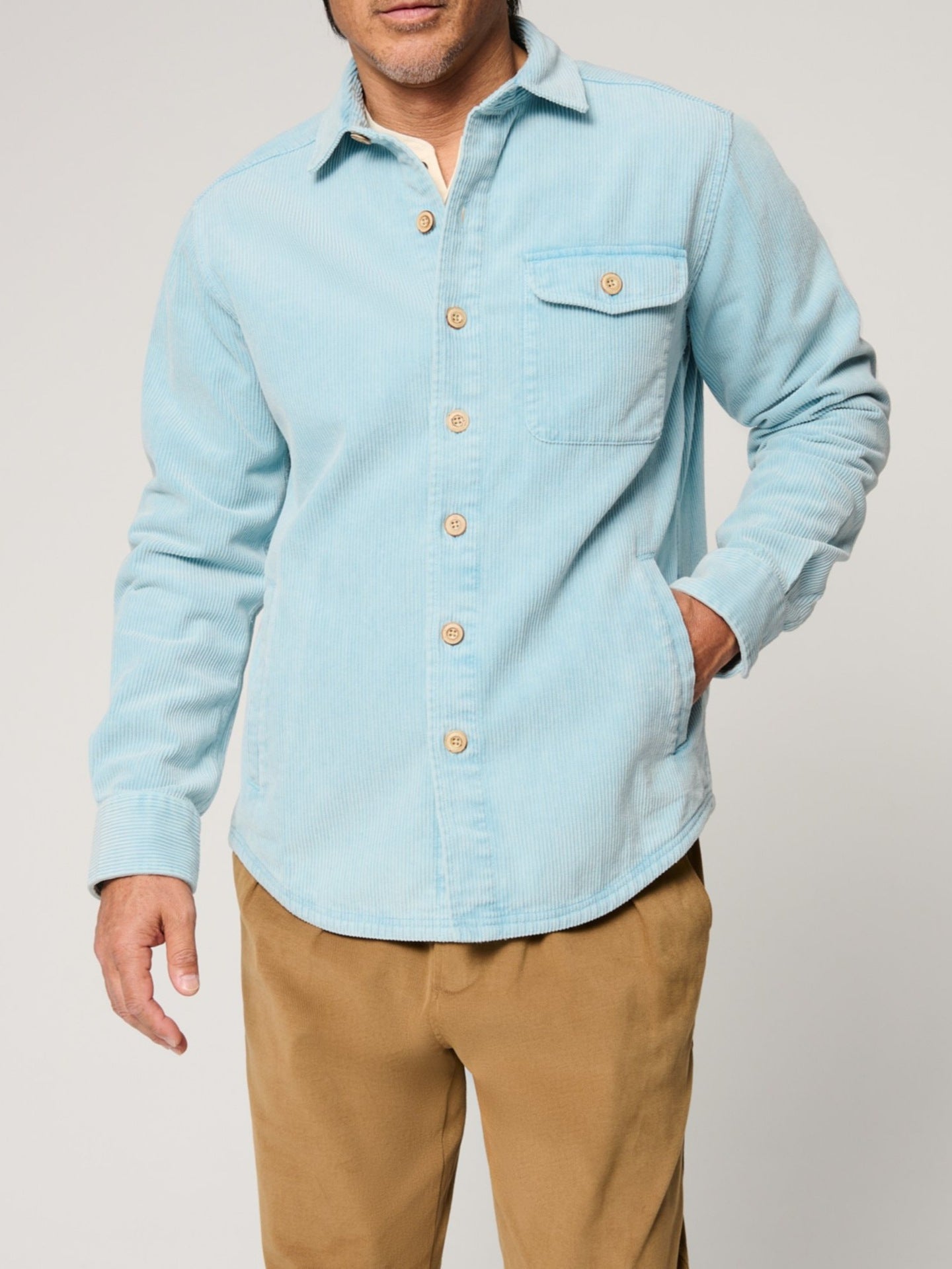 Corduroy Long-Sleeve Men’s Shirt Jacket