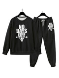 Autumn Winter Digital Print Long Sleeve & Trousers Set