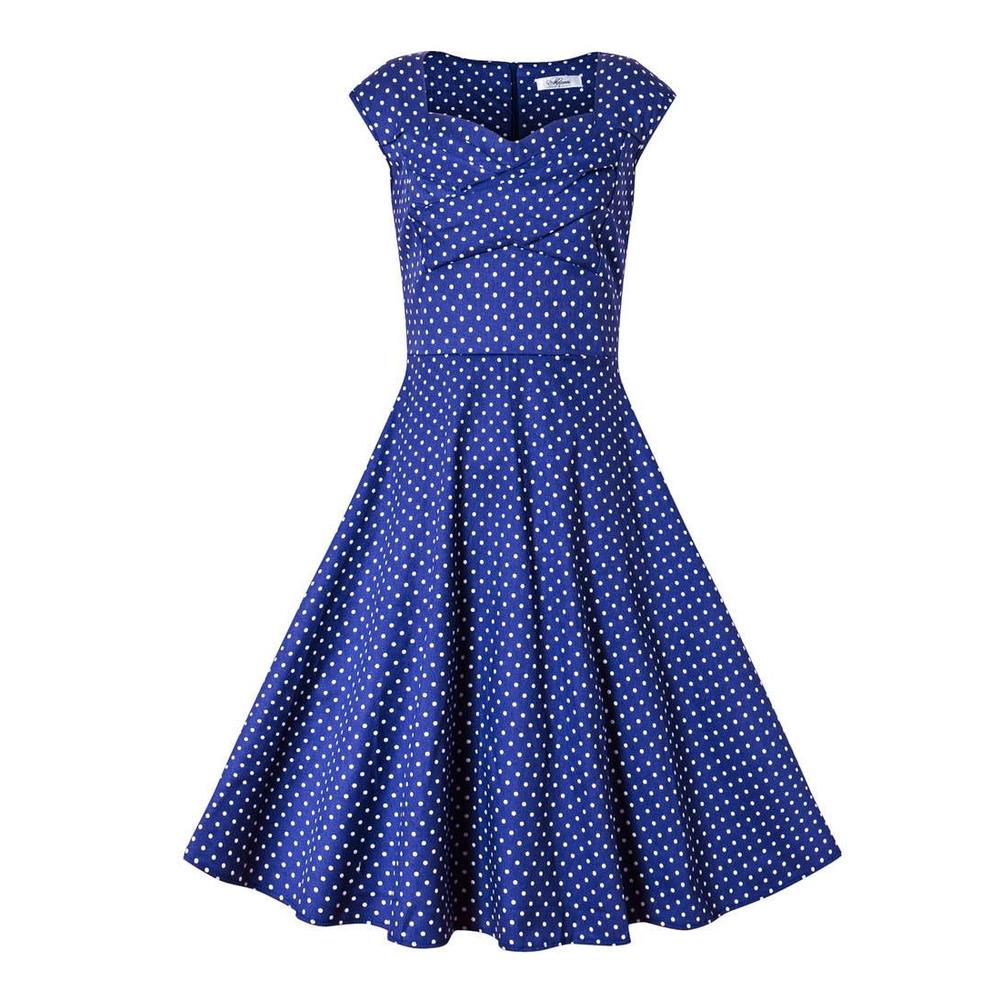 Women Wave Point Polka Dot Dress
