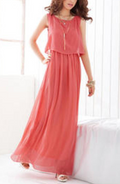Women Long Skirt Loose Blouse Beach Dress
