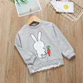 Stylish Solid Color Sweatshirt for Little Girls