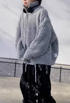 Boys Solid Color Knit Pullover Sweater